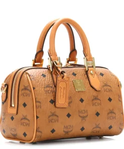 Heritage Line Handtasche Lederimitat cognac