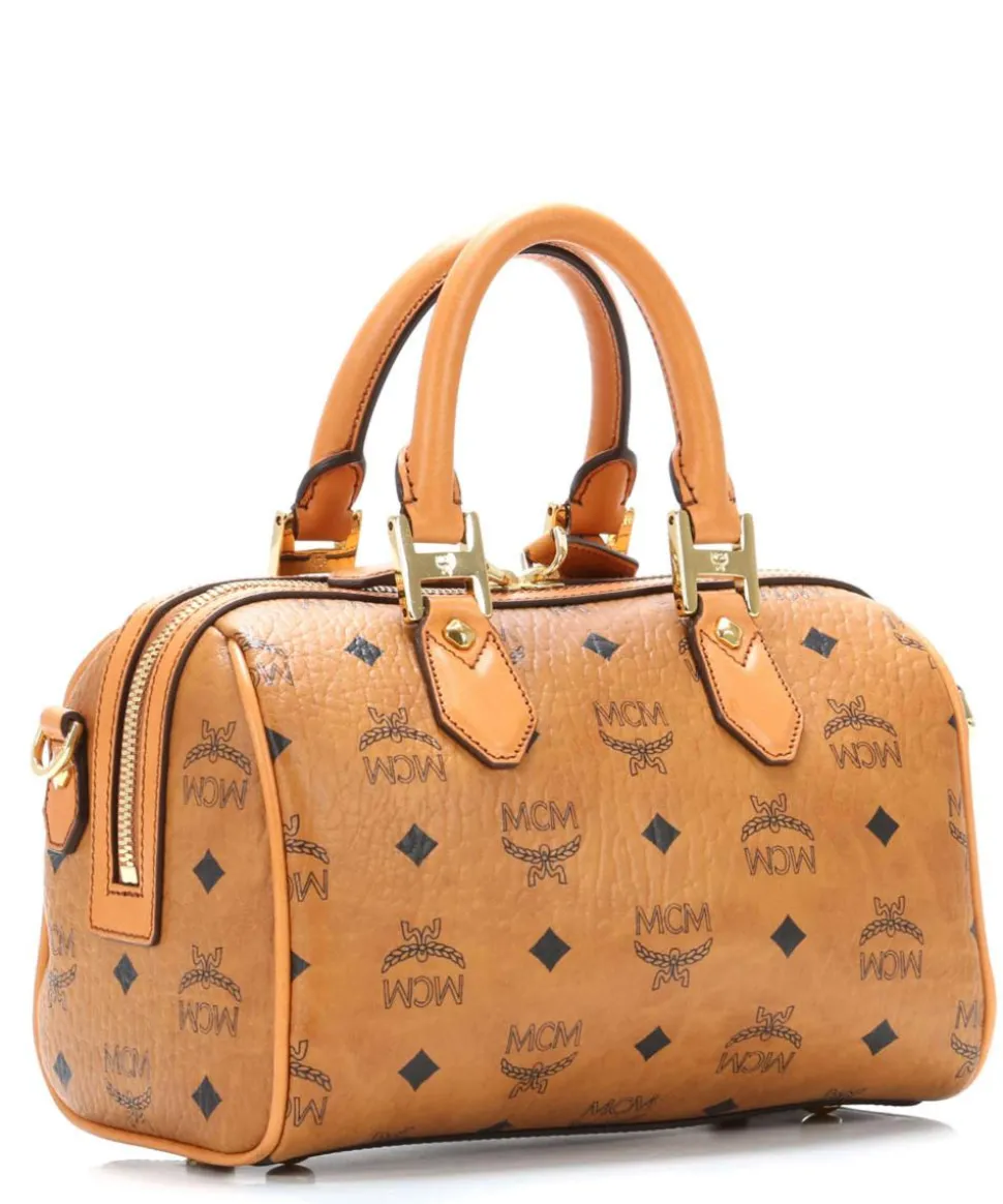 Heritage Line Handtasche Lederimitat cognac