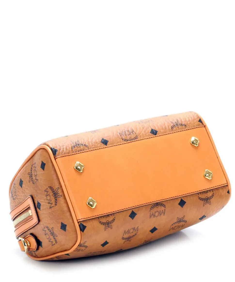 Heritage Line Handtasche Lederimitat cognac