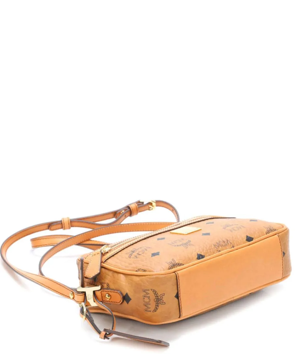 Heritage Line Schultertasche Lederimitat cognac