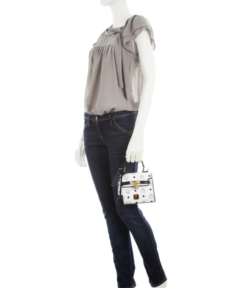 Heritage Line Schultertasche Lederimitat weiß