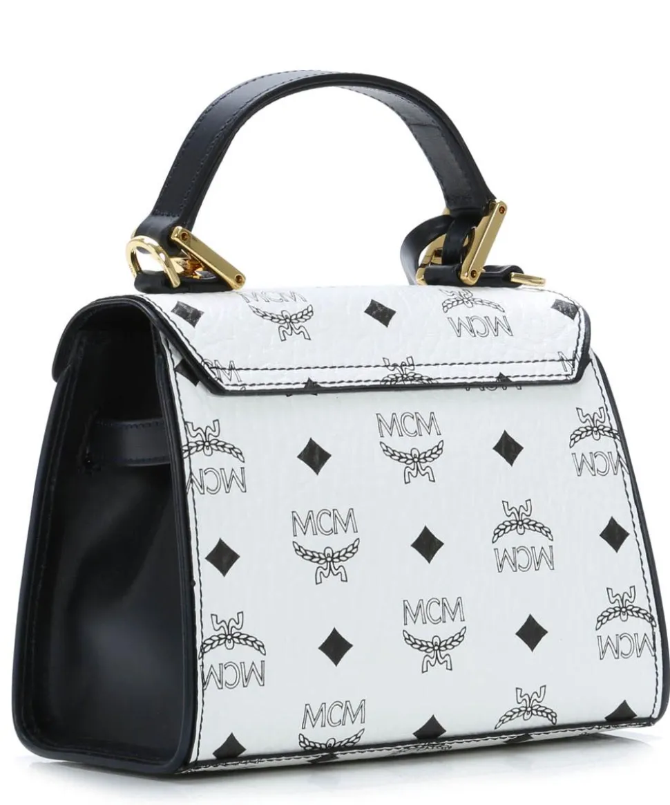 Heritage Line Schultertasche Lederimitat weiß