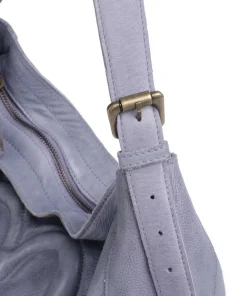 Herzweg 2 Beuteltasche genarbtes Leder lavendel