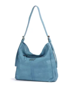 Herzweg 2 Beuteltasche genarbtes Leder blau