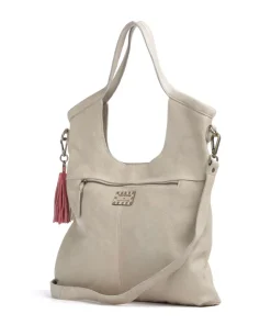 Herzweg 6 Shopper genarbtes Leder beige