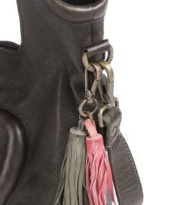 Herzweg 6 Shopper genarbtes Leder dunkelgrün