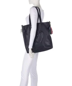 Herzweg 1 Shopper genarbtes Leder navy