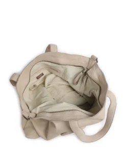 Herzweg 1 Shopper genarbtes Leder beige