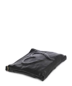 Herzweg 4 Umhängetasche genarbtes Leder schwarz