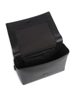 Hilla M Umhängetasche fein genarbtes Leder schwarz