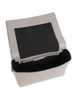 Hilla M Umhängetasche fein genarbtes Leder hellgrau