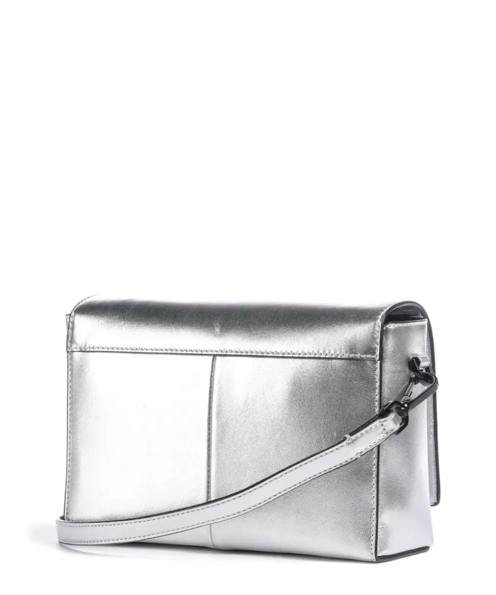 Hilla M Umhängetasche Schafsleder silber