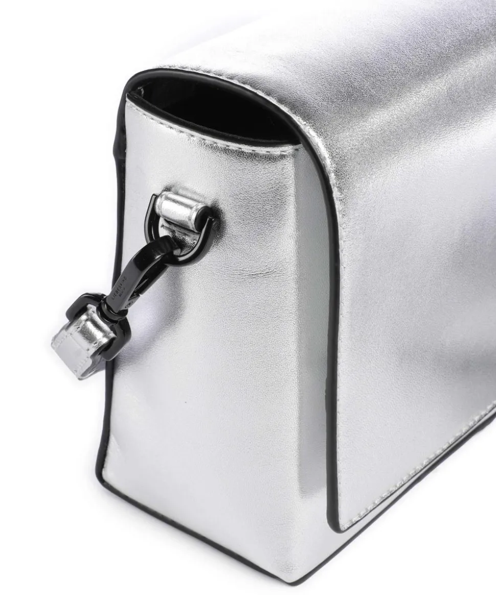 Hilla M Umhängetasche Schafsleder silber