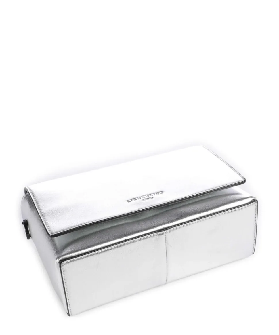 Hilla M Umhängetasche Schafsleder silber