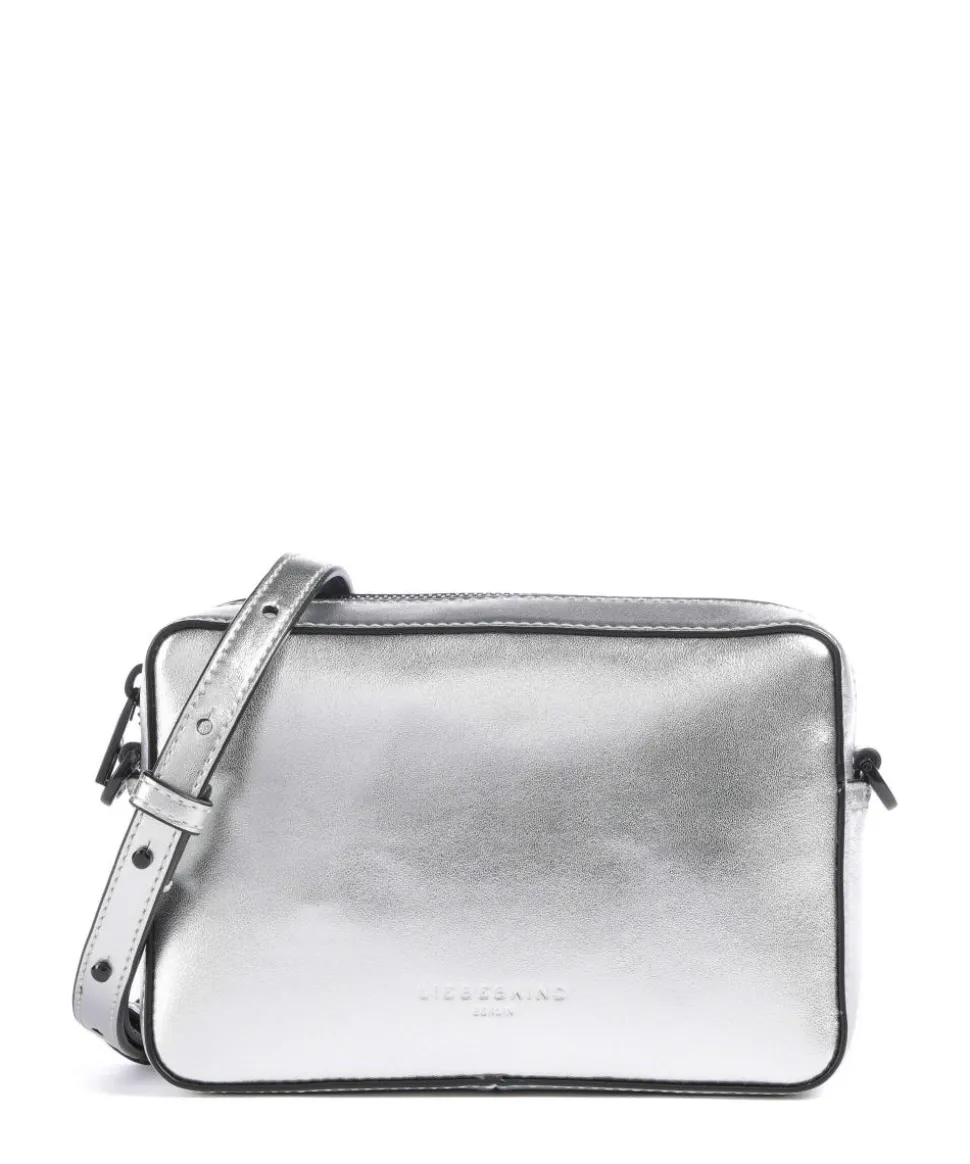 Hilla S Umhängetasche Schafsleder silber