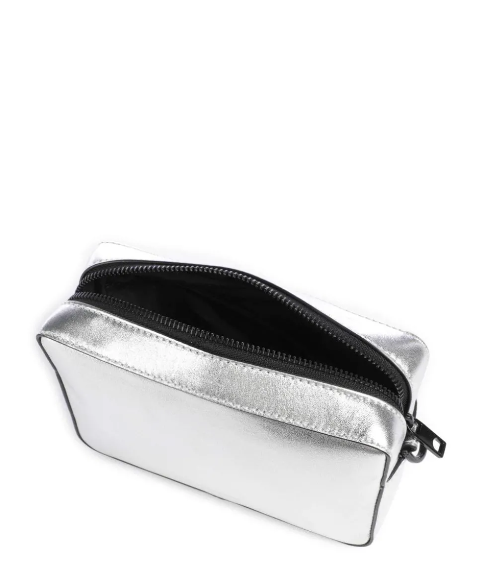 Hilla S Umhängetasche Schafsleder silber