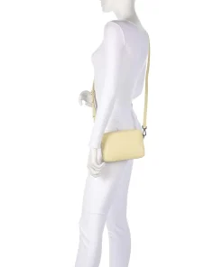 Hilla S Umhängetasche Schafsleder vanillegelb