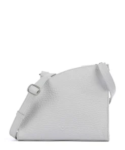 Hirsch Britney Umhängetasche genarbtes Leder hellgrau