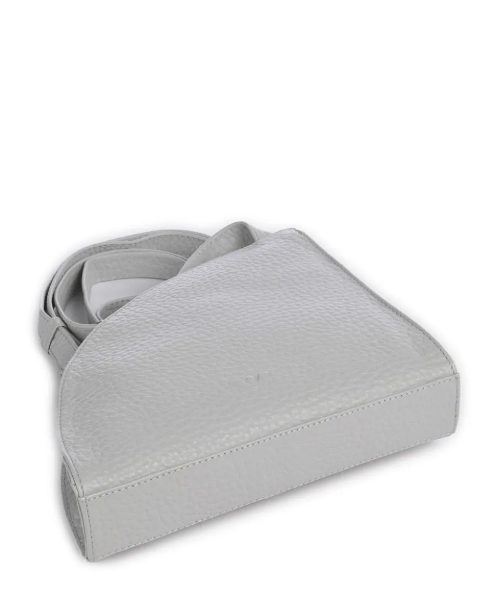 Hirsch Britney Umhängetasche genarbtes Leder hellgrau
