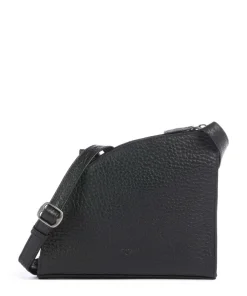 Hirsch Britney Umhängetasche genarbtes Leder schwarz