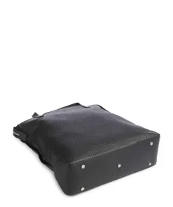 Hirsch Calla Schultertasche genarbtes Leder schwarz