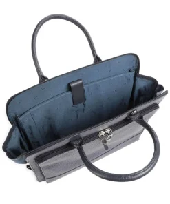 Hirsch Danielle Aktentasche 15″ genarbtes Leder dunkelblau