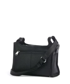 Hirsch Gunilla Umhängetasche genarbtes Leder schwarz