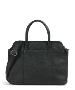 Hirsch Kala Laptoptasche 16″ genarbtes Leder schwarz
