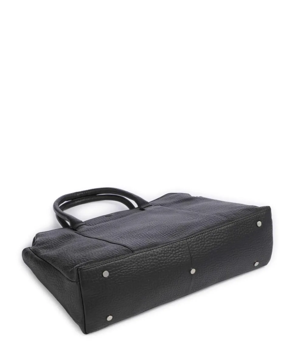 Hirsch Kala Laptoptasche 16″ genarbtes Leder schwarz