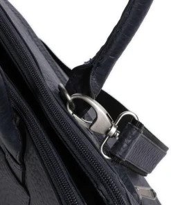 Hirsch Kala Laptoptasche 16″ genarbtes Leder navy