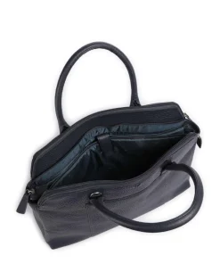 Hirsch Kala Laptoptasche 16″ genarbtes Leder navy