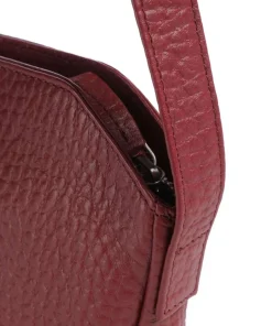 Hirsch Orania Umhängetasche genarbtes Leder rot