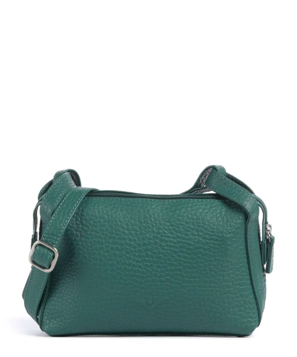 Hirsch Xantia Umhängetasche genarbtes Leder grün