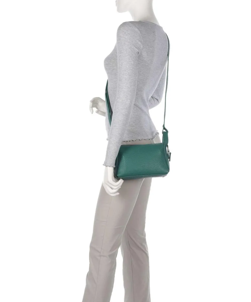 Hirsch Xantia Umhängetasche genarbtes Leder grün