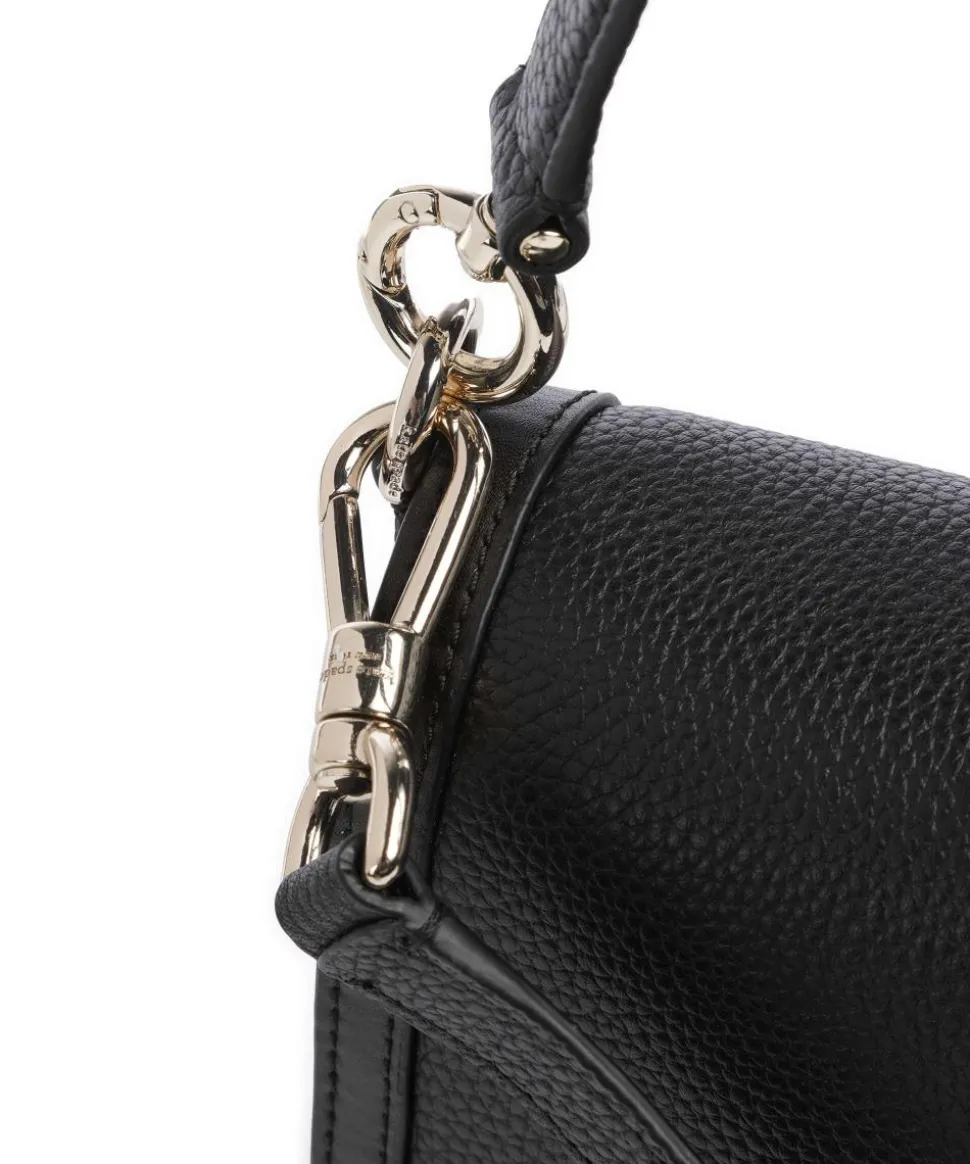 Hudson Schultertasche genarbtes Rindsleder schwarz