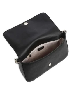 Hudson Schultertasche genarbtes Rindsleder schwarz