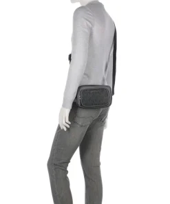 Hudson Umhängetasche Canvas schwarz/grau