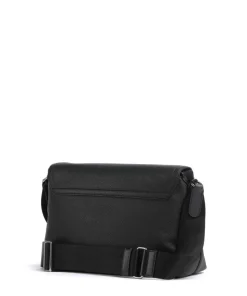 Hudson Umhängetasche genarbtes Rindsleder schwarz