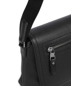 Hudson Umhängetasche genarbtes Rindsleder schwarz