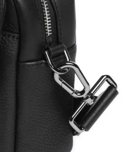 Hudson Umhängetasche genarbtes Rindsleder schwarz