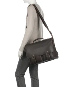 Hunter Finn Aktentasche 14″ Büffelleder dunkelbraun