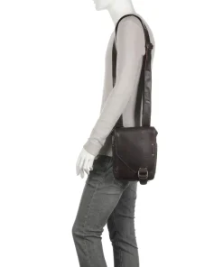 Hunter Jade Umhängetasche Büffelleder dunkelbraun