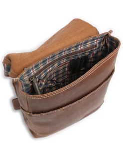 Hunter Jason Umhängetasche Büffelleder braun