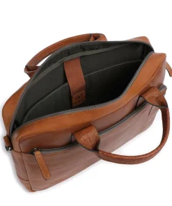 Hyde Aktentasche 15″ genarbtes Leder cognac