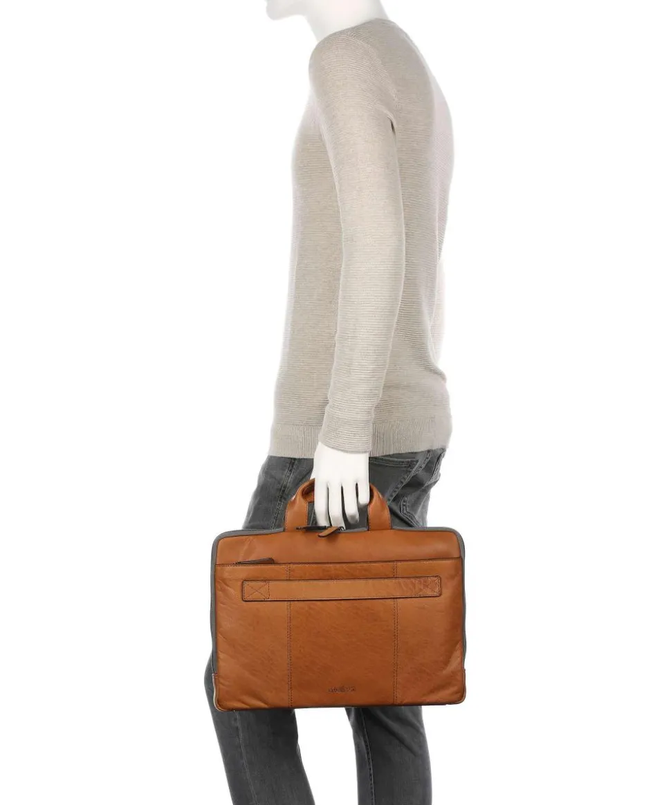 Hyde Park Aktentasche Leder cognac