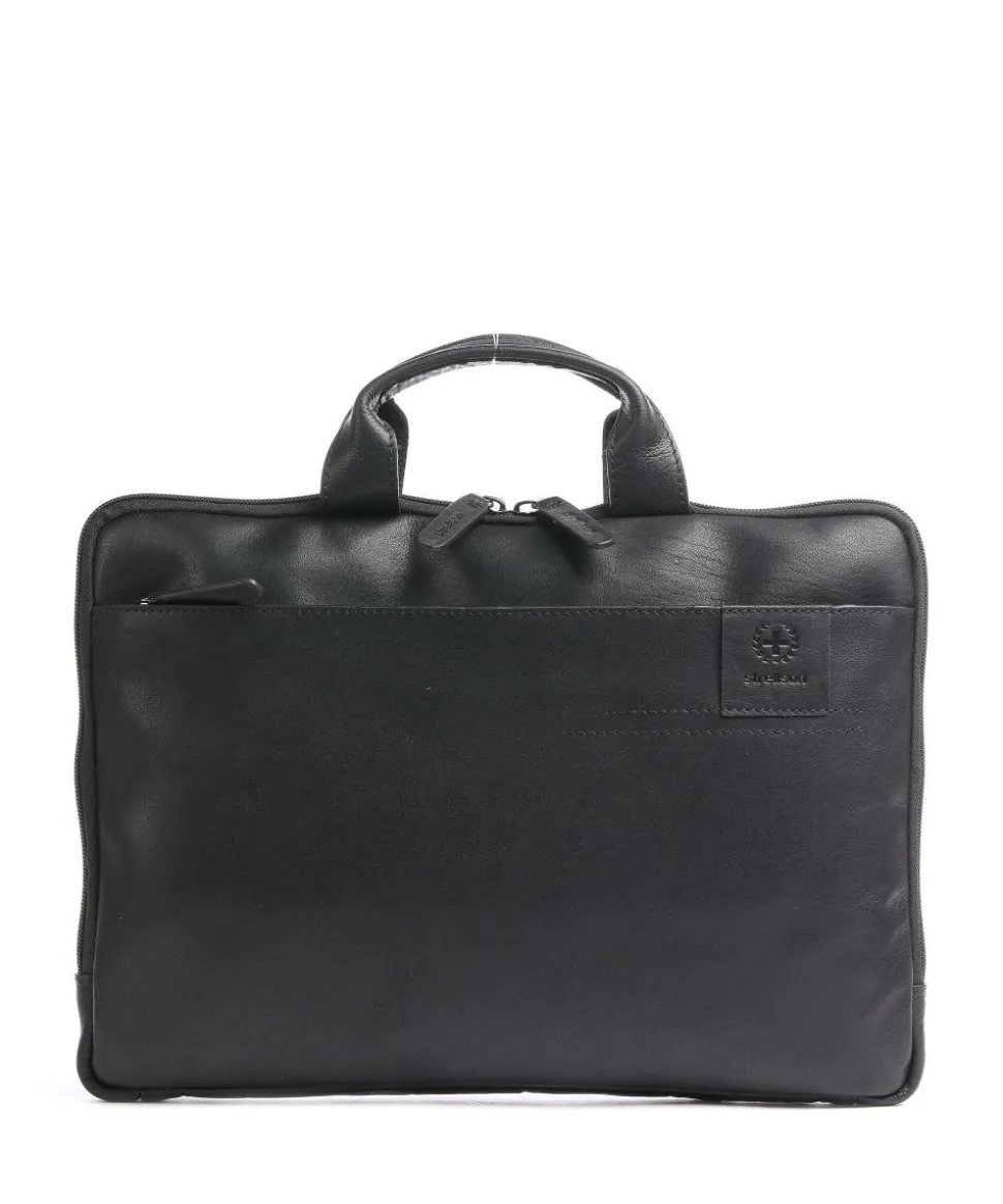 Hyde Park Aktentasche Leder schwarz