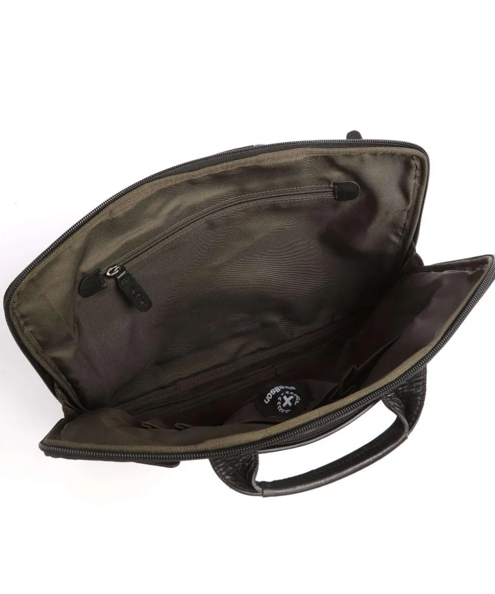 Hyde Park Aktentasche Leder schwarz