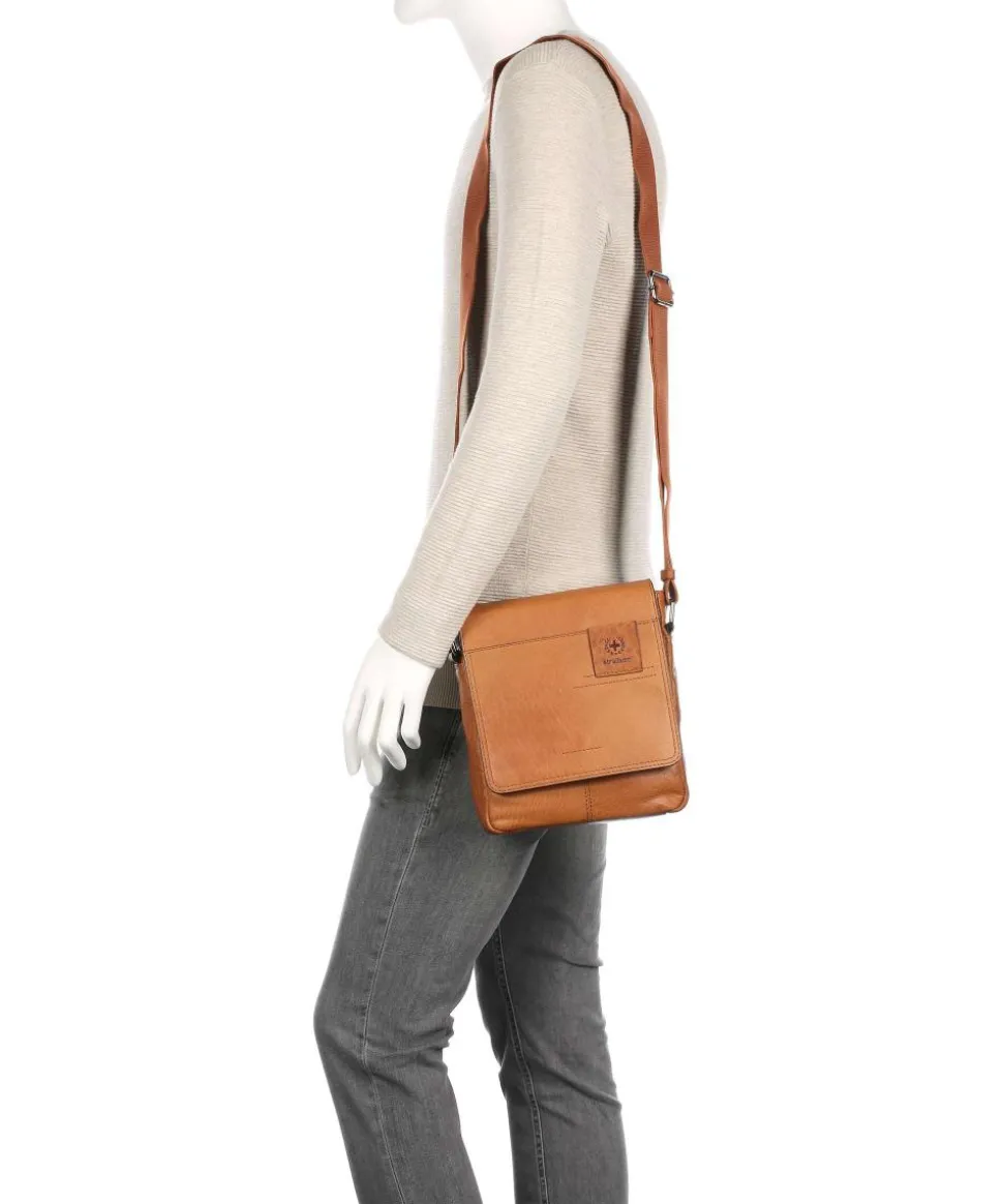 Hyde Park Umhängetasche Leder cognac