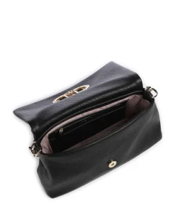 Icon M Schultertasche Lederimitat schwarz