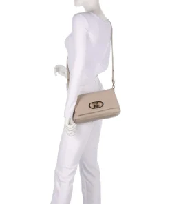 Icon M Schultertasche Lederimitat beige